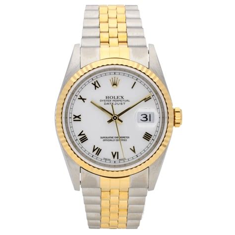 Rolex datejust 16233 white dial